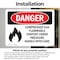 Signmission Compressed Gas Flammable Content Danger Sign, Vinyl Decal, 10in W x 7in L, 2PK OS-2PACK-DS-D-710-L-1077 - alternate 5